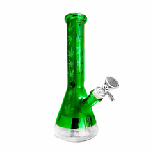 Afbeelding in Gallery-weergave laden, Green Weed Leaves Glass Ice Breaker Bong