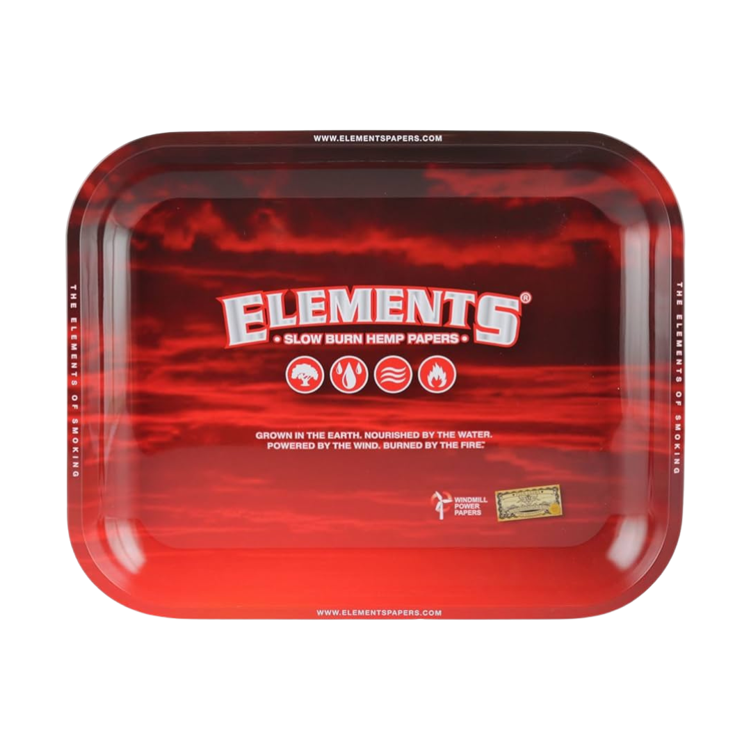 Elements Red Rolling Tray Large