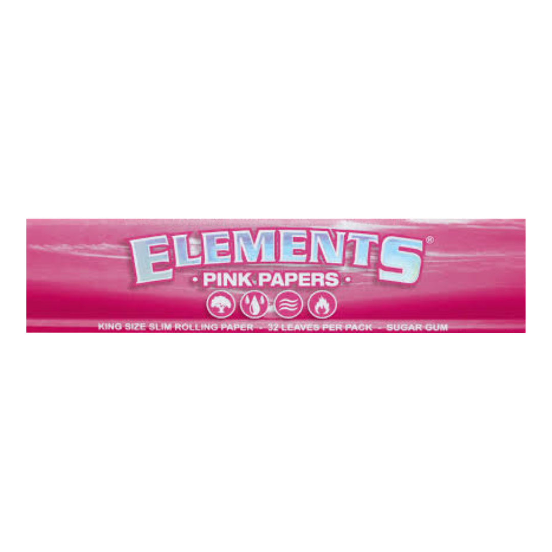 Elements Pink Kingsize Slim Rolling Papers