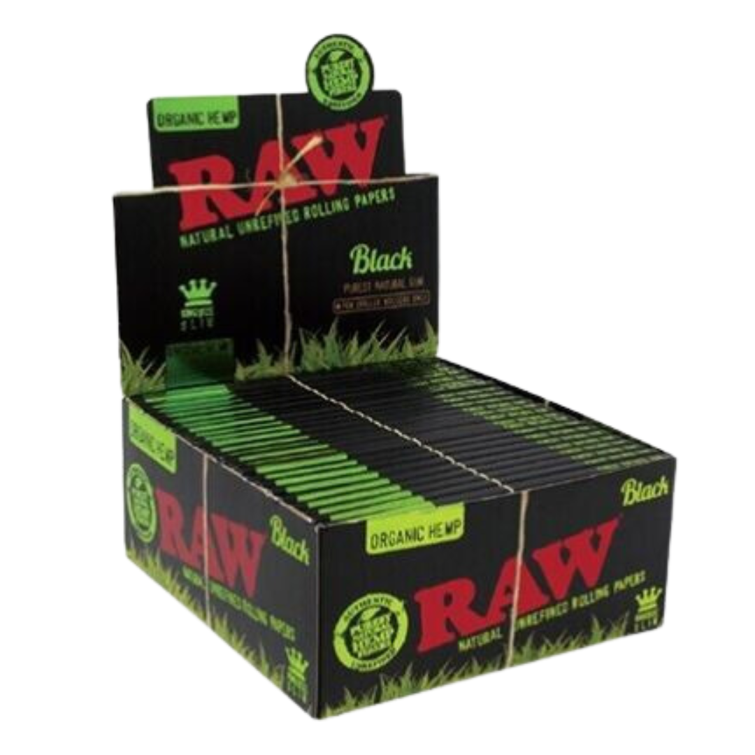 Doos RAW Black Organic Hemp Kingsize Slim