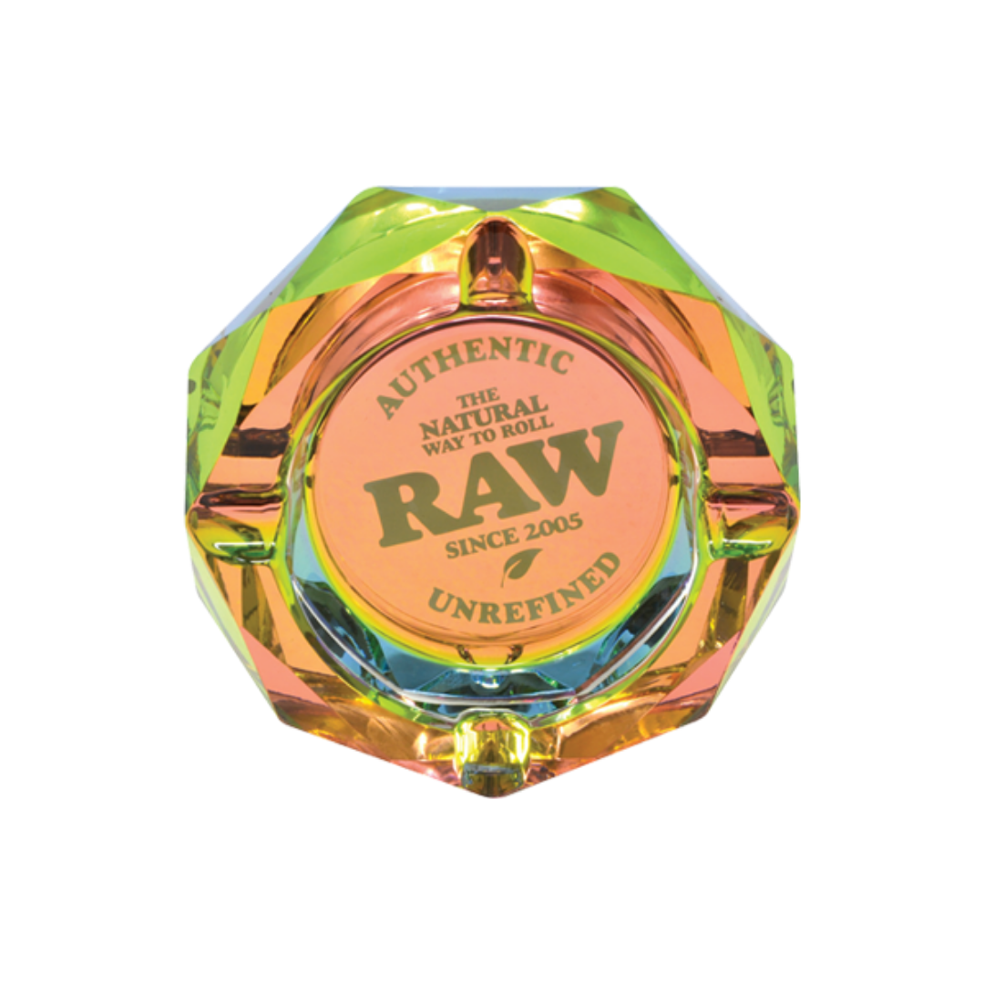 RAW Glass Ashtray Rainbow
