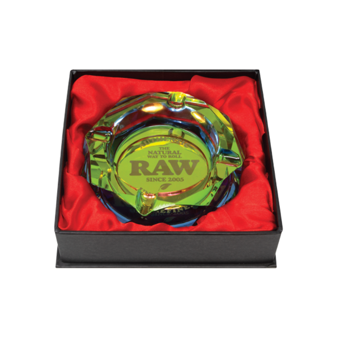 RAW Glass Ashtray Rainbow