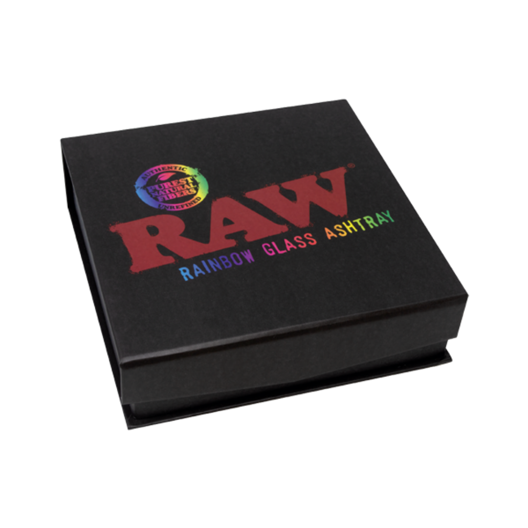 RAW Glass Ashtray Rainbow