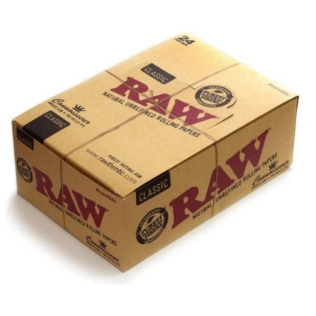 RAW Classic Rolling Papers Connoisseur - King Size Slim + Pre-Rolled Tips