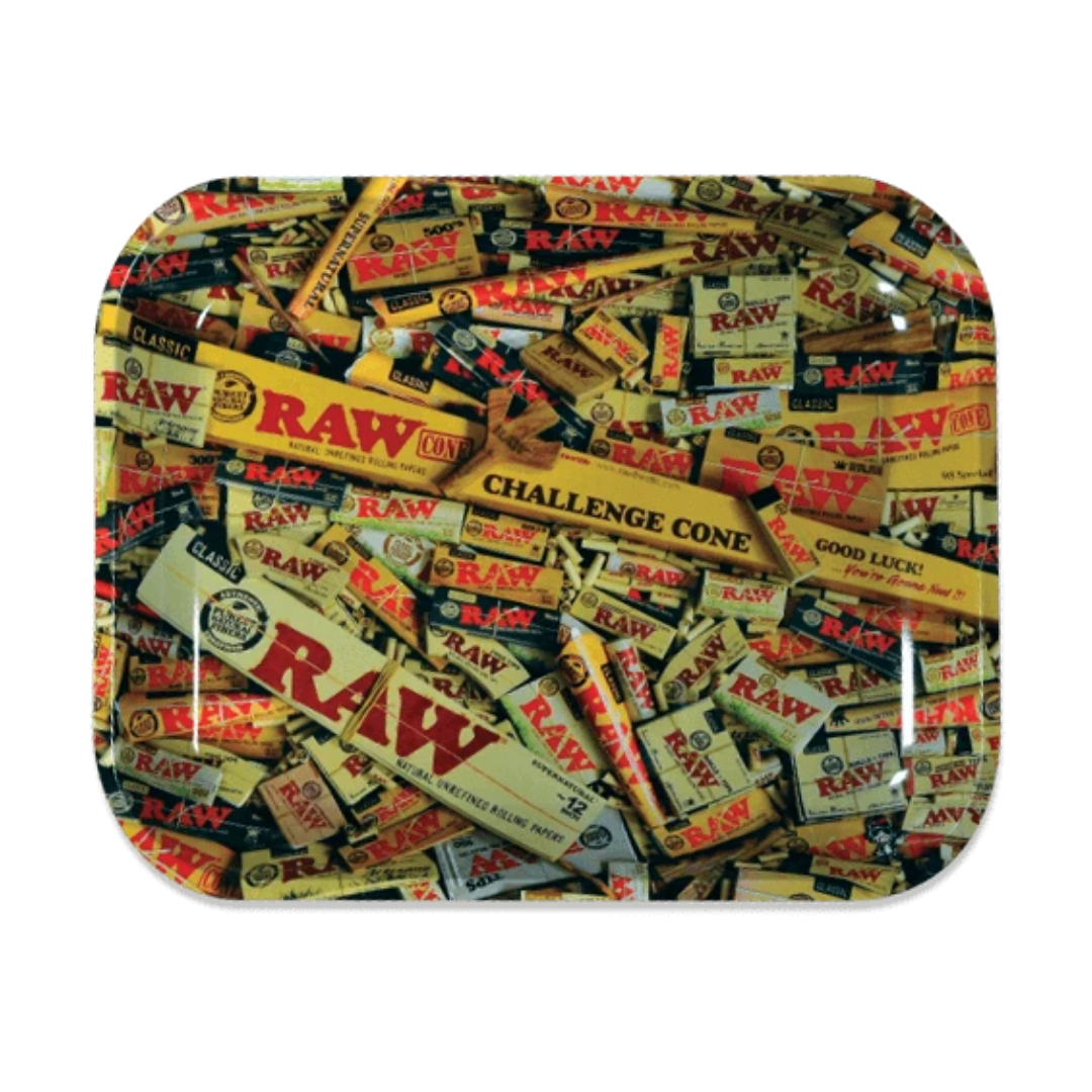 RAW Mixed Papers Rolling Tray Large