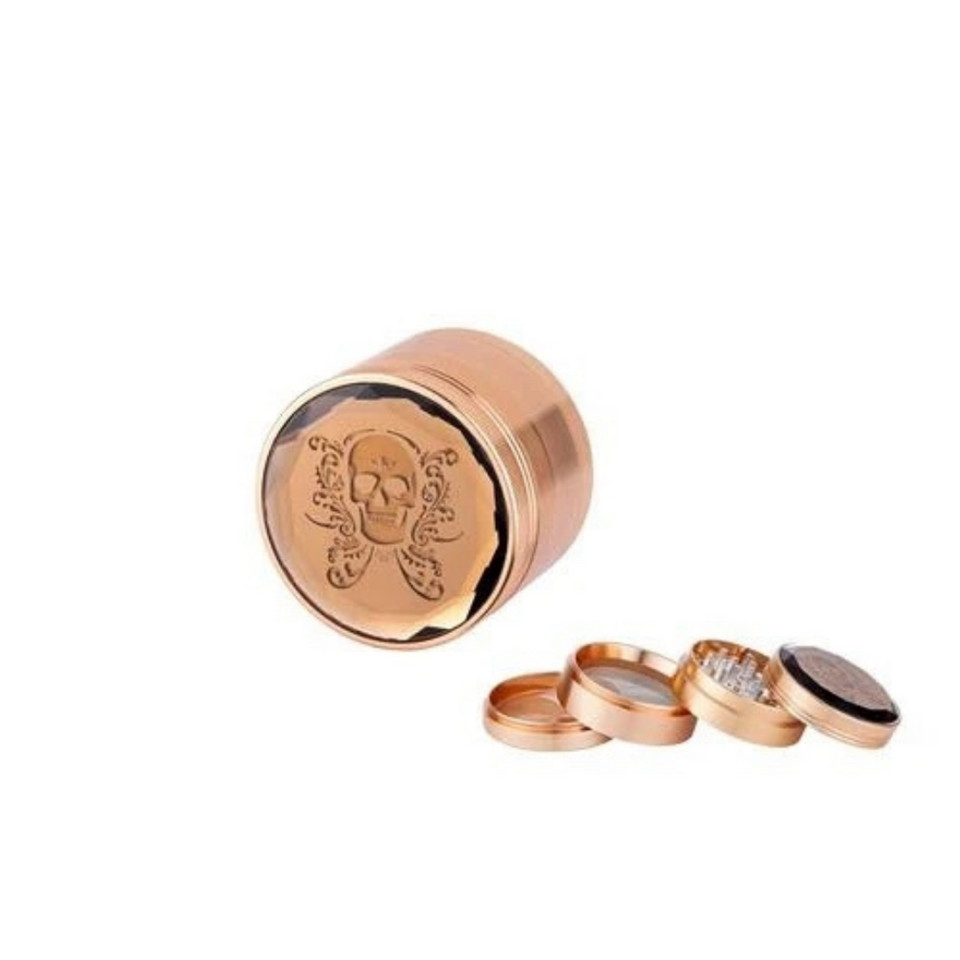 Metalen Grinder Rosé Gold Skull